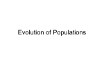 Evolution of Populations