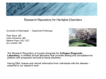Heritable Disorders of Connective Tissue: Research & Repository