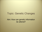 Topic: Genetic Mutations