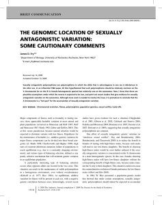 THE GENOMIC LOCATION OF SEXUALLY ANTAGONISTIC VARIATION: SOME CAUTIONARY COMMENTS