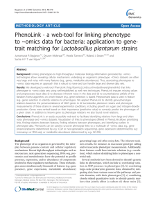 PhenoLink - a web-tool for linking phenotype Lactobacillus plantarum strains