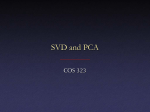 SVD and PCA COS 323