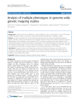 Analysis of multiple phenotypes in genome-wide genetic mapping studies Open Access