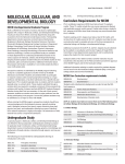 MOLECULAR, CELLULAR, AND DEVELOPMENTAL BIOLOGY Curriculum Requirements for MCDB