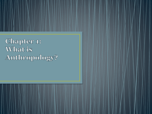Chapter 1: What is Anthropology?