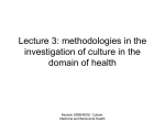 Culture-Medicine-Behavioral Health - Session 3