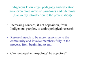 On Reconciling Indigenous and Western Forms of Education