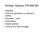 Archaic Greece 776-490 BC