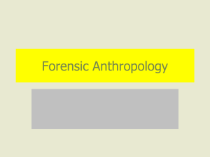 Forensic Anthropology - Anchorage School District