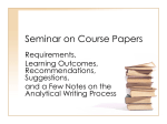 Seminar on Course Papers