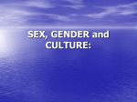 SEX, GENDER and CULTURE: