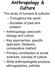 Anthropology and Culture PPT