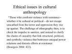 Ethical issues in cultural anthropology