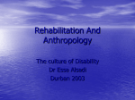 Rehabilitation And Anthropology