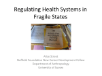 Regulating Health Systems in Fragile States