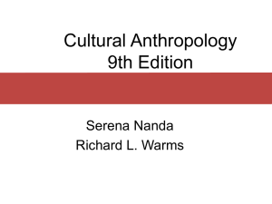 PowerPoint Presentation - Cultural Anthropology 7e