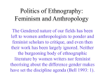 Politics of Ethnography: Feminism and Anthropology