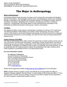The Major in Anthropology