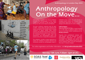 Anthropology On the Move... Anthropology in London Day 2015