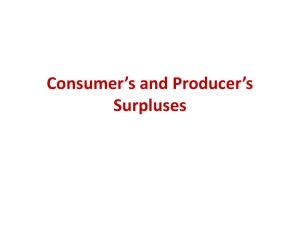 Consumer`s and Producer`s Surpluses