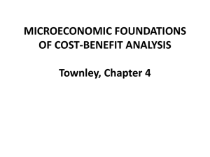 Microeconomic Foundations of Cost Benefit in ppt (Townley Chap 4)
