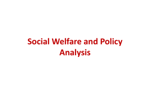 Lecture 2 - Social Welfare and Policy Analysis