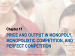 Price and Output in Monopolistic Competition