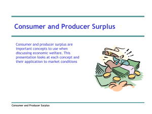 Consumer and Producer Surplus