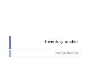 Inventory management - Gadjah Mada University