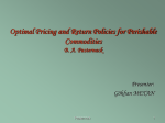 Optimal Pricing and Return Policies for Perishable Commodities