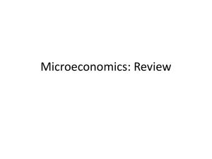Microeconomics: Review