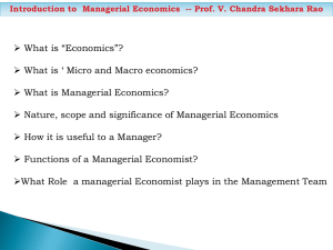 Introduction to Managerial Economics -