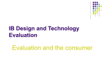 IB Design and Technology Evaluation