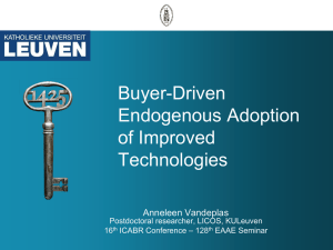 Buyer-Driven Endogenous Adoption of Improved Technologies