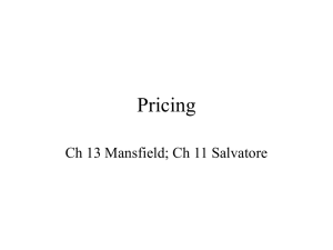 Pricing - Carecon
