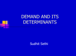 Demand and its Determinants