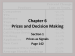 Chapter 6 Prices and Decision Making