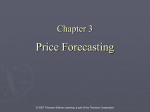 Chapter Three: Price Forecasting