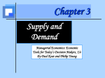 Chapter 3: Supply and Demand