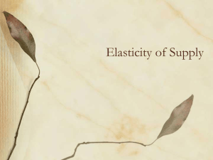 The elasticity of supply