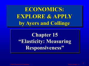 Elasticity: measuring Responsiveness