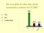 Do you plan to take any more economics courses at UCSB?
