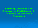 Ensuring informed and empowered participation in markets for the