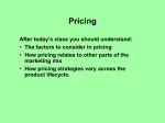 Internal Factors to Consider in Pricing