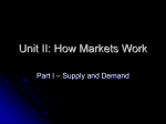 Unit II: How Markets Work
