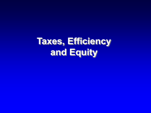 Taxes and equity