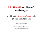 Multi-unit auctions - Carnegie Mellon School of Computer Science