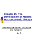 Chapter 15: The Development of Modern Macroeconomic Thought