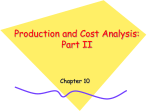 Production and Cost Analysis: Part II