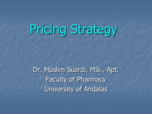 pricing strategy for old & new products to state the
